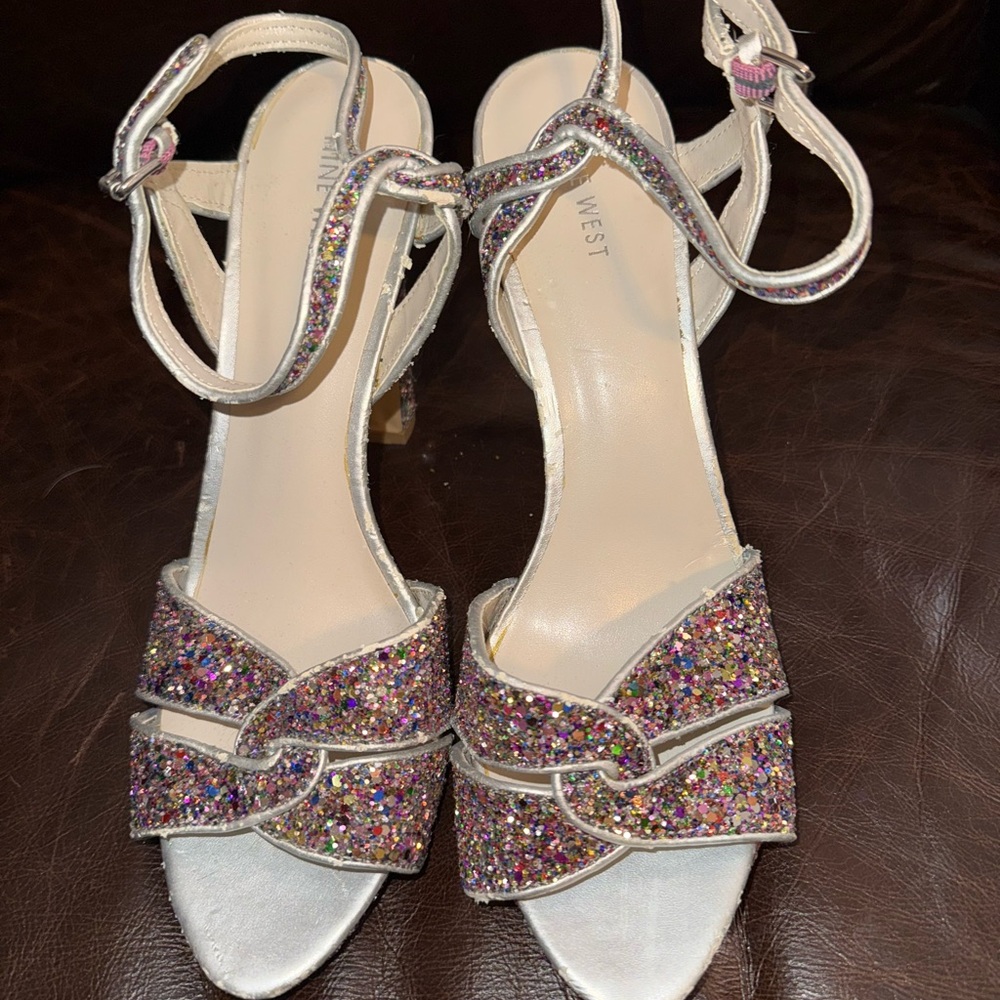 Nine West Women's Multicolor Glitter Heels